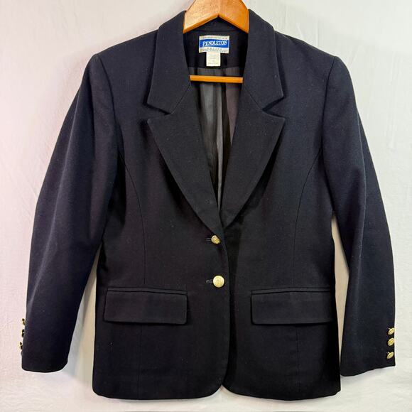 Vintage Pendleton Blazer Women's Petite Size 4 100% Virgin Wool Jacket Timeless - Picture 1 of 8